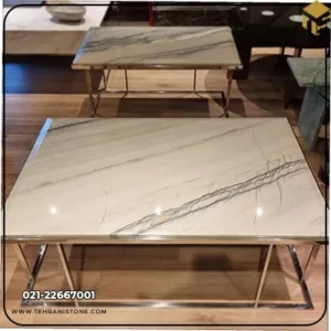 Steel and Stone Coffee Table