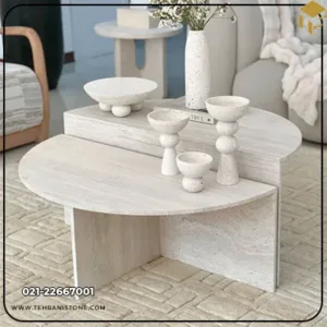 Italian Travertine Stone Table, Code 79